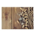 thumbnail image 1 of Winery Cutting Board, Wine Corks Rustic Wooden Ground Natural Organic Liquor Elements Vintage Harvest Top View, Decorative Tempered Glass Cutting and Serving Board, Large Size, Brown, by Ambesonne, 1 of 1