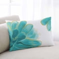 thumbnail image 2 of Turquoise Throw Pillow Cover 24 x 36 Inch Decorative Pillow Cover Modern Gold Solid Tie Dye Watercolor Floral Lumbar Pillowcase Seasonal Rectangle Cushion Case for Couch Sofa Bed Living Room, 2 of 7