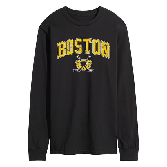 Instant Message - Boston Hockey - Men's Long Sleeve Graphic T-Shirt