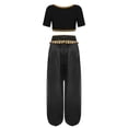 thumbnail image 2 of Aislor Women 2-piece Belly Dancing for Rave Party Shiny Sequin Tassel Outfits Black XL, 2 of 7