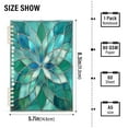 thumbnail image 3 of Floral Stained Glass Notebooks 2 Pcs 1-subject Journal 60 Sheets A5 College Ruled Paper Detachable Ring 8.3"x5.7", 3 of 8