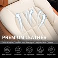 thumbnail image 5 of FLORICH Waterproof Leather Seat Cover Full Set, Universal Auto Seat Protectors for Sedans & Compact SUVs, Airbag Compatible, Brown & Beige, 5 of 9