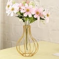 thumbnail image 6 of Metal Glass Flower Vases, Small Gold Desk Decor for Floral Arrangements, 6.3*4.7in, Elegant Centerpieces for Home Wedding Office, 2 Pack Ornaments, 6 of 6