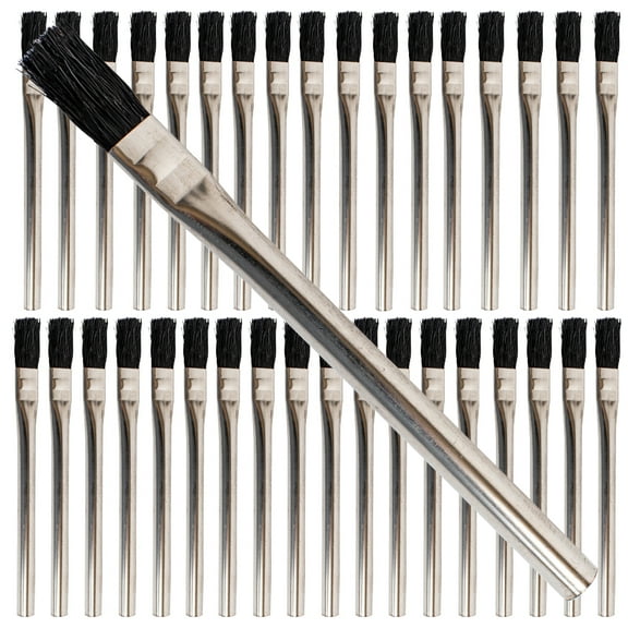 Pro Grade Boar Hair Acid Brush, 1/2" (0.5-inch) Professional Paint Brushes, 36 Pack