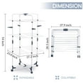 thumbnail image 2 of KK KINGRACK Clothes Drying Rack, Foldable Laundry Drying Rack with 4 Wheels and Hooks, Large Capacity, Metal, White, 2 of 9