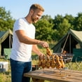 thumbnail image 3 of Stainless Steel Chicken Leg Rack Roaster Stand for Grill Oven Smoker Non-Stick BBQ Drumstick Wing Hanger Cooking Accessories 12 Slots Curved, 3 of 3