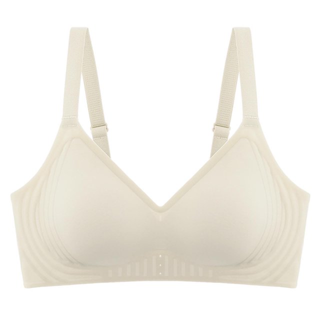 LOVZFMLL Soutiens-Gorge pour Femmes sous-Vêtements Solides Beige TG