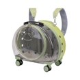 thumbnail image 1 of Bolsa portátil para gatitos, mochila con barra de tracción telescópica con ruedas, maleta duradera y ligera para mascotas, para pescar gatitos salient Verde translúcido Sunnimix Caja de la carretilla, 1 of 8