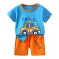 thumbnail image 1 of BOBOGOJP Boys Summer Outfits Cotton Stripe Family Short Set Matching Outfits 2 Piece Set, 1 of 3