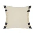 thumbnail image 3 of LR Home Ox Bay Blue/White Stripe All-Natural Cotton Pillow Cover, 3 of 8