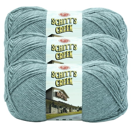 UPC: 0842093133643 | Lion Brand Yarn Schitt s Creek Yarn Johnyy Suit Grey Medium Acrylic Gray Yarn 3-Pack