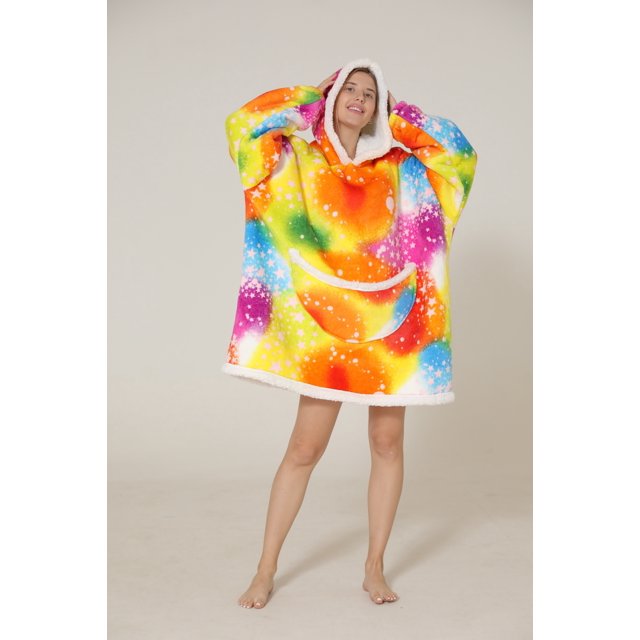 Sudadera con capucha de gran tamaño para hombre y mujer, manta de Sherpa de franela cálida para invierno, regalo de Halloween y Navidad