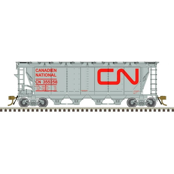 Atlas HO Scale Slab-Side Covered Hopper Canadian National/CN #355258 (12-Hatch)