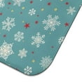 thumbnail image 5 of Blue Christmas Snowflake and Star Pattern Dish Drying Mat for Kitchen 1 Pack, Ultra Absorbent Microfiber Dishes Drainer Mats,16x18in(41x46cm), 5 of 6