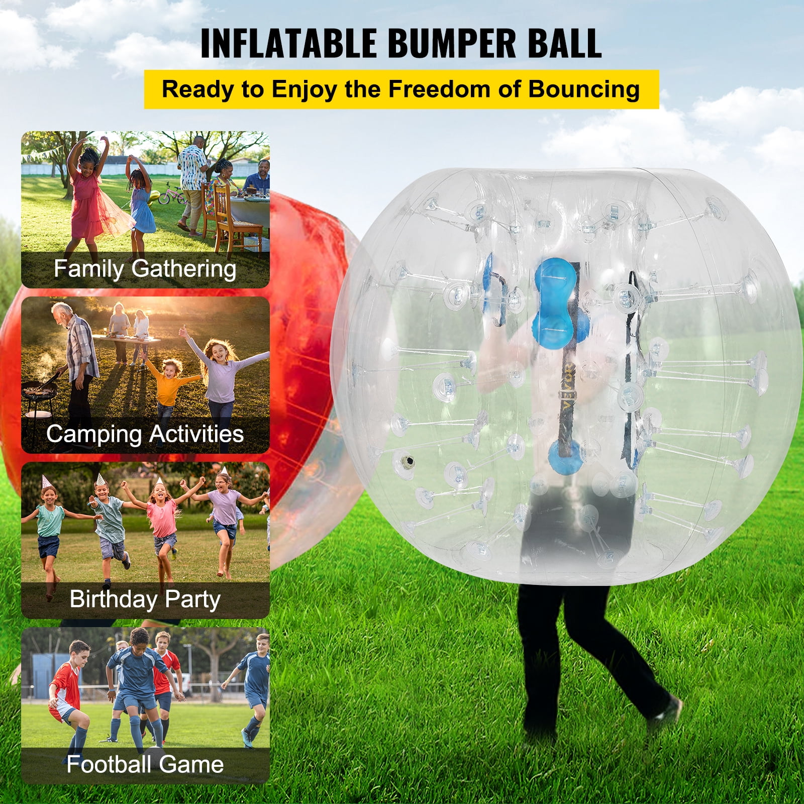New Inflatable Zorb Ball 0.8mm PVC Zorbing Ball for Relaxing Entertainment 