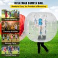 thumbnail image 2 of VEVOR 4ft Inflatable Bumper Ball 0.8mm Eco-Friendly PVC Zorb Ball Human Hamster Ball, 2 of 9