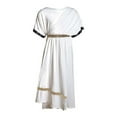 thumbnail image 4 of Greek God Toga for Men Roman Robe Ancient Greek Mythology Halloween Outfit White, 4 of 6