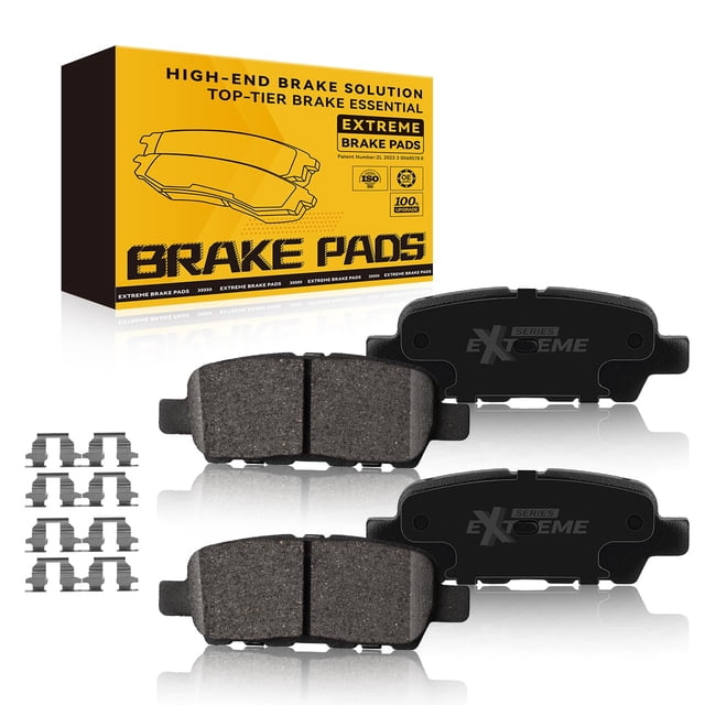 TOVASTY 4PCS Rear Brake Pads Carbon Ceramic, Compatible with Rogue 2008-2019, 2008-2012 Infiniti EX35, 2011-2012 G25, 2011-2013 M37, 2014-2