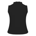 thumbnail image 2 of Sleeveless Dress Shirts for Women, Yigetop A Versatile Sleeveless Shirt with A Collar for A Slimming Look As An inner Layer for A Suit Sleeveless Button Up Shirts for Women Black XL, 2 of 8