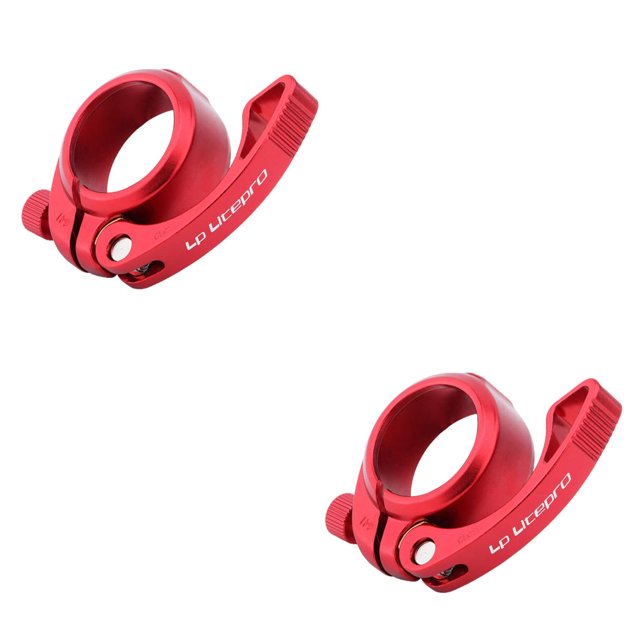 Soidarity Asientos de bicicleta Clip de sillín Accesorios de tija de sillín de liberación rápida Clips de carretera resistentes al desgaste Rojo 2Conjunto