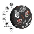 thumbnail image 4 of Goofa Japanese Sushi Hashi Pattern Universal Tire Cover for Jeep, SUV, Truck, and Trailer – Waterproof, UV-Resistant,Easy to Install, Fits 14"-17" Tires-15 inch, 4 of 6