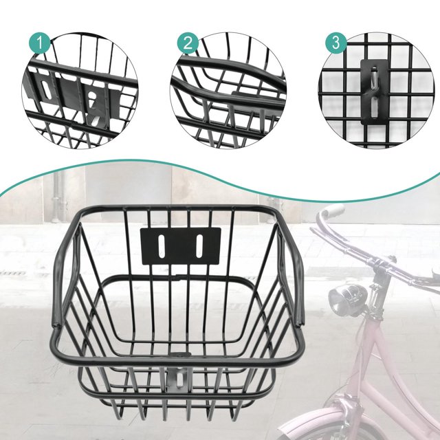 Cesta de almacenamiento de la cesta de bicicleta frontal para niños Causa de carga fuerte Fuerte para instalar accesorios para bicicletas de reemplazo