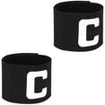 thumbnail image 3 of 2 Pcs Captain Arm Bands for Soccer Elastic Yellow Captains Armband Kids Man Black, 3 of 8