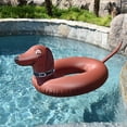 thumbnail image 2 of GoFloats Wiener Dog Party Tube Inflatable Raft, Float in Style (for Adults and Kids), Brown, 2 of 7