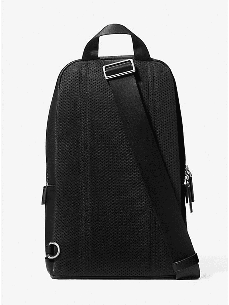 Michael Kors Outlet Cooper Pebbled Leather Sling Pack - Black