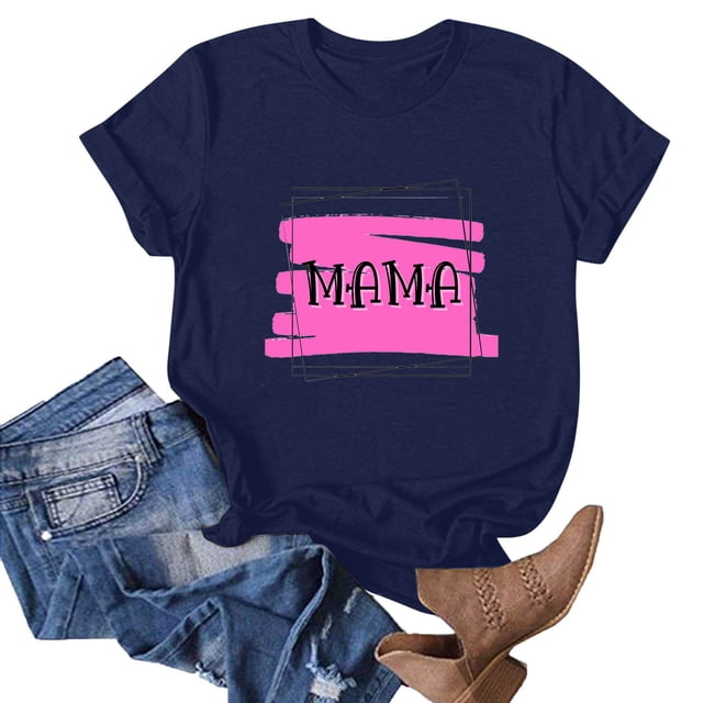 Fiudx Ofertas y Liquidaciones Blusa de Manga Corta con Estampado de Moda para Mujer, Divertida Camiseta con Cuello Redondo