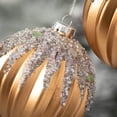 thumbnail image 2 of 4"H Sullivans Frosted Ball Ornament - Set of 2, Multicolored Christmas Ornaments, 2 of 3
