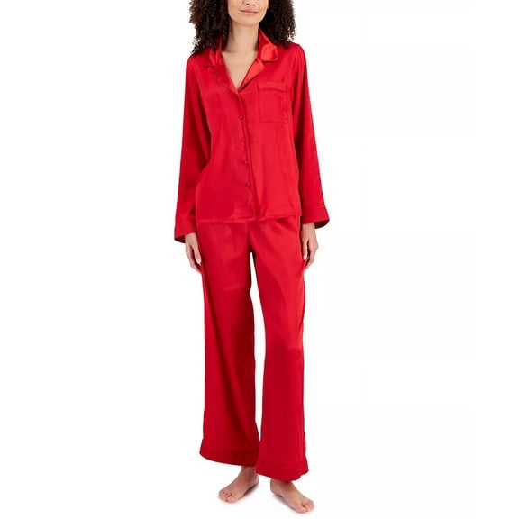 INC International Concepts Notch Collar Pajama Set Ski Patrol XL