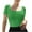 Green, variant on ZZwxWA Women's Square Neck Short Sleeve Bodysuit Slim Fit Sexy Body Suit Basic Jumpsuit Shirts Solid Color Pit Striped Womens Rompers