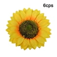 thumbnail image 3 of Cabeza de girasol artificial Simulación de cabezas de flores Ramo de fiesta de boda Accesorios de bricolaje, 6 piezas, Amarillo, 26 cm Advancent HA7119-01B, 3 of 6