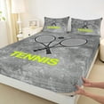thumbnail image 3 of Castle Fairy Sport Tennis 4-Piece Full Size Sheets,Ball Gamer Bed Sheets,Abstract Vintage Lightweight Sheet Sets,Lightweight Gamer Room Decor, 3 of 7