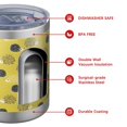 thumbnail image 4 of 12oz Tumblers Yellow Cute Hedgehog Vacuum Insulated Stainless Steel Travel Tumbler Cups Mug with Lid and Straw for Beer,Coffee,Beverages with Cleaning Brush for Cold & Hot Drinks, 4 of 5