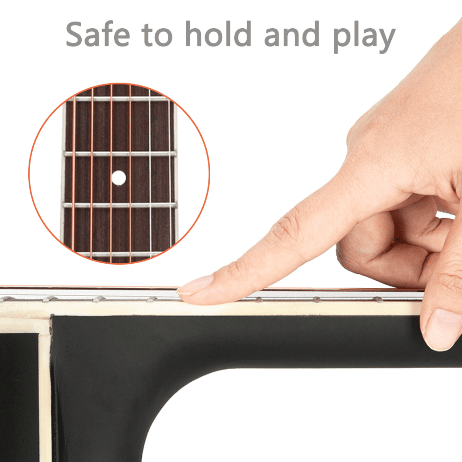 Hassch 40 inch Acoustic Guitar for Beginner Adult with Gig Bag, Guard Board and Wrench Tool, Black