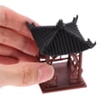thumbnail image 3 of PENIKOKO Mini Garden Pavilion Figurine Red ABS Landscape Statue Table Decor 1 Piece Outdoor Indoor Ornament, 3 of 8