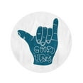 thumbnail image 2 of JSDART Serviette de Plage Ronde 60 Pouces Couverture Suspendue Bonne Ambiance Lettrage Shaka Surf Signe à la Main Super Voyage Cercle Serviettes Circulaires Tapis Tapisserie Jeté de Plage, 2 of 2