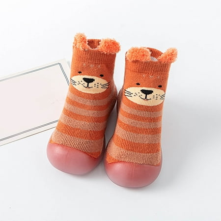 

Hunpta Toddler Shoes Boys Girls Animal Cartoon Socks Shoes Toddler WarmThe Floor Socks Non Slip Prewalker Shoes