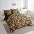 thumbnail image 3 of Manfei Rustic Leopard Hide 7-Piece Twin Bedding Sets,Chic Cheetah Print Bedding Comforter Set,Wildlife Animal Pattern Sheet Sets For Teens,Microfiber Bedroom Decor Reversible, 3 of 8