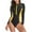 Yellow, variant on Long Sleeve One Piece Bathing Suit for Women Rash Guard Swimsuit Zipper Front Surfing Athletic Swimwear UPF 50+