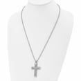 thumbnail image 4 of Stainless Steel Polished With Grey Carbon Fiber Inlay Cross 24In Necklace (24 X 32.07) Made In China -Jewelry By Sweet Pea, 4 of 7