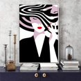 thumbnail image 3 of IDEA4WALL Framed Canvas Print Wall Art Stylish Portrait of Side Profile Woman Pop Culture Fashion Illustrations Modern Art Chic Fun Ultra for Living Room, Bedroom, Office - 16"x24" White, 3 of 4