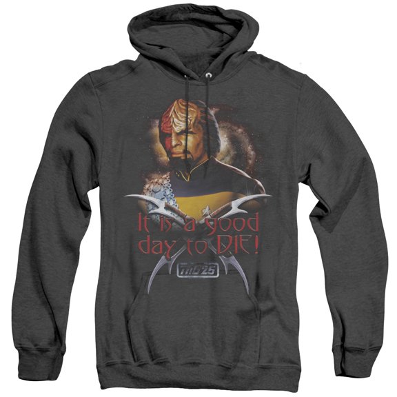 Star Trek Good Day To Die Adult Heather Hoodie Sweatshirt Black