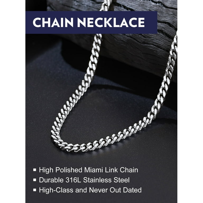 Bandmax Men's Miami Cuban Link Chain Necklace photo 5