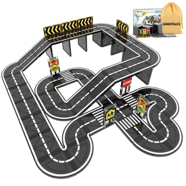 Juego de expansión de carreteras Magnetic Tiles Goodtiles para niños de 3 a 8 años