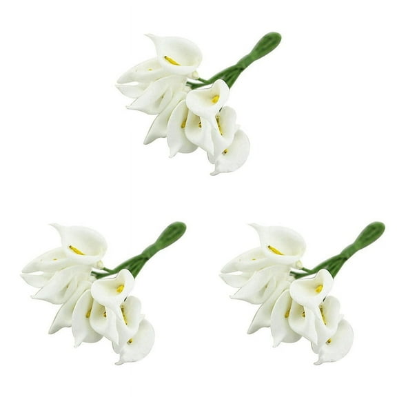 36Pcs Mini Calla Artificial Flower Bouquet Wedding Decoration DIY Wreath Gift White