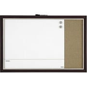 Quartet Home Decor Magnetic 23" x 35" Combination Board, 2-Tone Black Frame