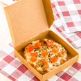 thumbnail image 2 of Bio Tek Kraft Paper Mini Pizza Box - 3 1/2" x 3 1/2" x 3/4" - 100 count box, 2 of 2